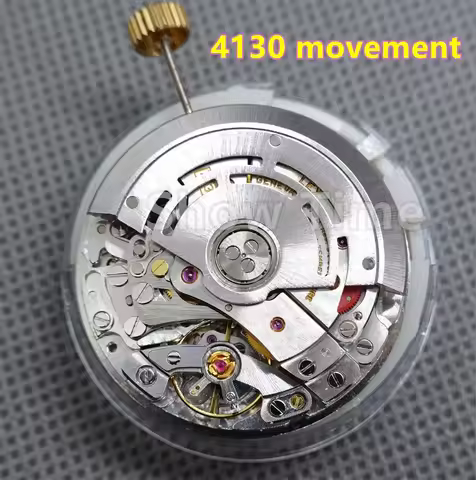 Noob 4130 movement Automatic Watch Movement 3.6.9 Chronogrpah For Asian 4130 Mechnical Replacement R