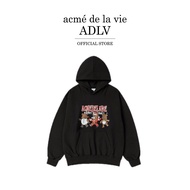 ADLV [acme de la vie] Ac Bear Friend X-Mas Hoodie Black (50021SBFHDU_H5BKXX)
