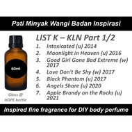 [LIST @ SENARAI K - KLN ] Pati Tulen Inspirasi-Inspired Fragrance Oil/ KILIAN ANGELS SHARE/INTOXICAT