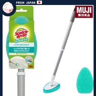 [Amazon.co.jp Exclusive] 3M Scotch-Brite Bath Shine B-549J+R Bath Cleaning Brush and Sponge, Long, R