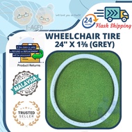 24 INCH MERS/ FELCO / ESCO Wheelchair Tyre Tayar Solid Wheelchair Tire - 24 x 1⅜ - Kerusi Roda