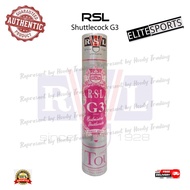 RSL Shuttlecock badminton G3 READY STOCK (Speed 77) ( 1Tube =12pcs ) elite sport