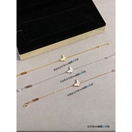 Vca 18k gold sweet alhambra Small Butterfly White Fritilliard Bracelet Light luxury Lady Lady Fan br