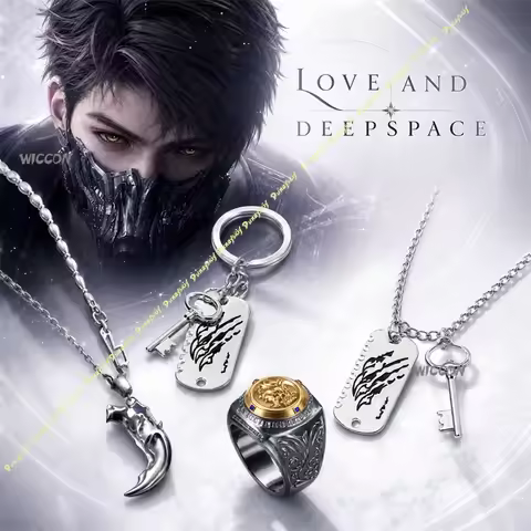 Love And Deepspace Cosplay Props Ao Yin Valko Necklace&Ring Otome Game Lead Wolf Clan For Game Wolf 