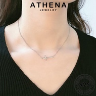 ATHENA JEWELRY Silver Original Perak Perempuan Korean Rantai 925 Leher Personality For Sterling Gold Cross Chain Pendant Necklace 純銀項鏈 Women Accessories N68