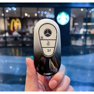 Mercedes Benz C E S A Class CLA SLA GLA GLB GLC EQE EQS Black White Stylish Key Cover Car Key Remote