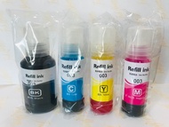 Epson 003 หมึกพรีเมี่ยม Refill ink (เข้าใจนะราคาถูกที่สุด) สีสันคมชัด ไม่มีเพี้ยน L1110,L3100,L3110,L3101,L3145,L3150,L5190