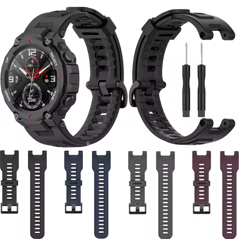 Silicone Strap for Amazfit T-Rex Pro Soft Sport Replacement Wristbands for Amazfit T-Rex/T-Rex Pro S