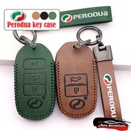 Perodua ATIVA ALZA AXIA MYVI Axia car key case Perodua Genuine Leather key cover perodua keychain