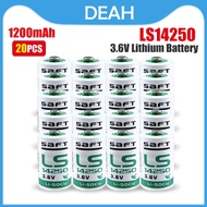 20pcs 3.6V SAFT 14250 LS14250 1/2 AA 1/2AA primary battery LS14250 for meter Electronic equipment