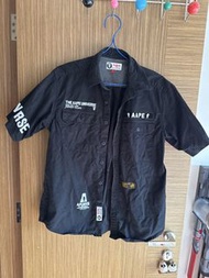 AAPE 黑色短袖襯衫