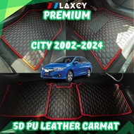 Honda City LAXEY Carpet 5D Carpet Floor mat Pu Leather
