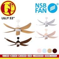 [New 2024] NSB LILLY 52'' FAN 5 BLADES CEILING FAN DC MOTOR REMOTE FAN DESIGNER FAN| 风扇 | KIPAS SILI