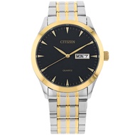 [𝐏𝐎𝐖𝐄𝐑𝐌𝐀𝐓𝐈𝐂]Citizen DZ5014-53E DZ5014 Two-Tone Gold Stainless Steel Black Analog Men's Watch
