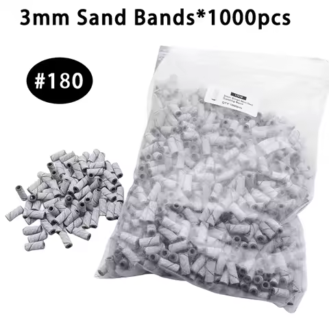 1000pcs 3mm Mini Zebra Sanding Bands Stainless Steel Nail Drill Bits Mandrel Electric Manicure Acces