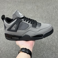 Kasut Bola Keranjang AJ4 AJ4 Retro Kelabu Hitam, Kasut Sukan, Kasut Tenis, Kasut Lari