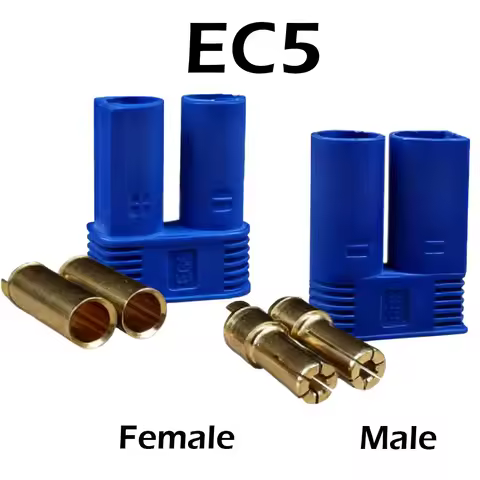 5 Pairs EC5 Connector Male Female Bullet Plug for RC Drone LiPo Battery ESC Motor High Current Elect