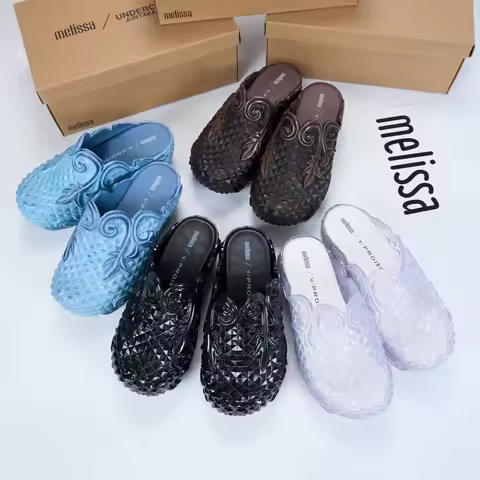 Melissa 2025 New Style Top Quality Women Fashion High Heels Platform Flip-flops Ladies Jelly Shoes G