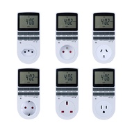 Electronic digital timer switch UK US AU EU FR kitchen timer 24 Hour cyclic programmable timing