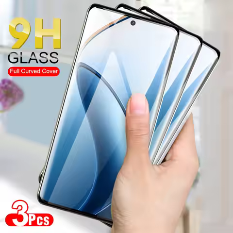 3Pcs 9H Full Cover Curved Glass For Realme 12 Pro+ 5G Screen Protector Tempered Glass Realme12 Pro P