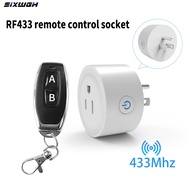 RF 433MHz Wireless Smart Socket On/Off Outlet for Lamps & Small Appliances