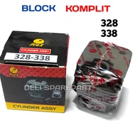 Cylinder block assy 328 338 rectangular complete block 328 square