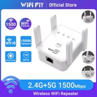 AX1500 Wireless WiFi Repeater Signal Amplifier With 6-Antenna Dual Band 5.8Ghz & 2.4Ghz WiFi Router