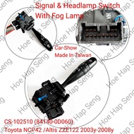 CS-102510 TAIWAN CAR-SHOW 84140-0D060 TOYOTA TURN SIGNAL HEADLAMP SWITCH FOR VIOS NCP42,ALTIS (HEAD 