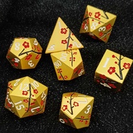 Etching Creative Seven Metal Dices Dungeons and Dragons Board Game Dice Cthulhu Dice Desktop Toys