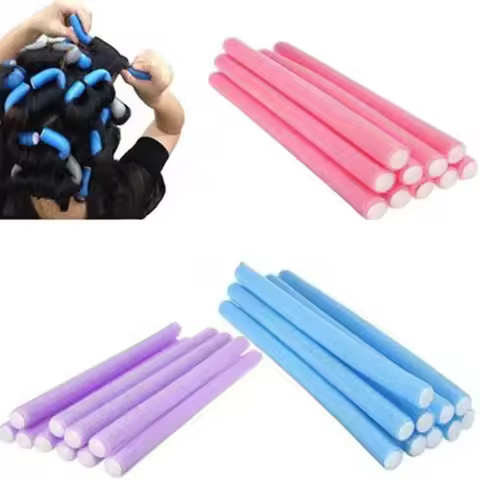 헤어롤 10pcs Hair Curlers Rollers Soft Foam Bendy Hair Rollers DIY Hair Styling Tool Curler Modeler Spi