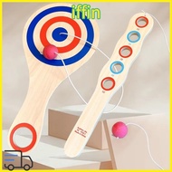 IFFIN Elastic Skill Ball, Elastic Cord Wood Tether Ball Paddle, Gifts Tethered Ball Scoring Holes Ha