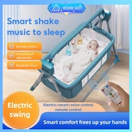 Electric Auto Swing Bed Baby Cot Smart Coaxing Bed Baby Sleeping Basket Bluetooth music