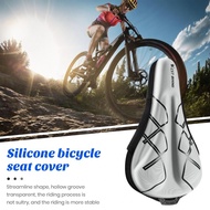 ☋Silicone Memory Foam Bike Seat Cushion Comfortable Memory Foam Bicycle Seat Cover with Rain Cov ▷♣