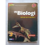 Junior High School Grade 9 Textbook 1994 Curriculum BIOLOGY 3 for Junior High School Grade 9 by Sakt