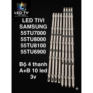 LED TV SAMSUNG 55TU7000/55AU7700/55TU8000/55TU8100/ 55TU6900-4 bar A+B 10 led 3v type 1