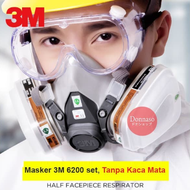 Masker 3M 6200 Original Masker Gas Respirator Original 3M 6200 Half Facepiece Half Gas Mask Medium M