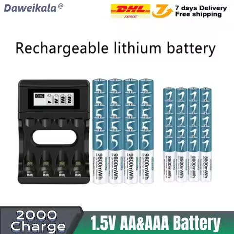 Daweikala 100% Original AA AAA Battery 1.5V Rechargeable Polymer Lithium-ion Battery 1.5V AA/AAA Bat
