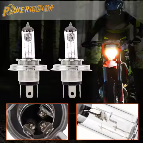 H4 12V 35W Motorcycle Headlamp Bulb H/L Halogen Bulbs Auto LED Motorcycle HeadLight Fog Lamp ATV Sco
