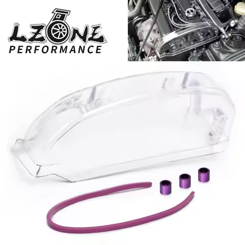 LZONE - Clear Cam Gear Pulley Timing Belt Cover For 92-96 Mitsubishi Lancer EVO 1-3/DSM 4g63 4g63T P
