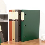 A4 File Folders Display Book 3 Hole Binder Folders Morandi Color Waterproof Document Ring Binder Fol