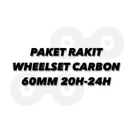 Package Assembly Wheelset Wheel Set Torai Carbon T800 60mm 700c 20h 24h Ardently Low Flange Hub Aero Spoke Flat Fixie Bike Fixed Gear Doltrap Track Bike Bicycle