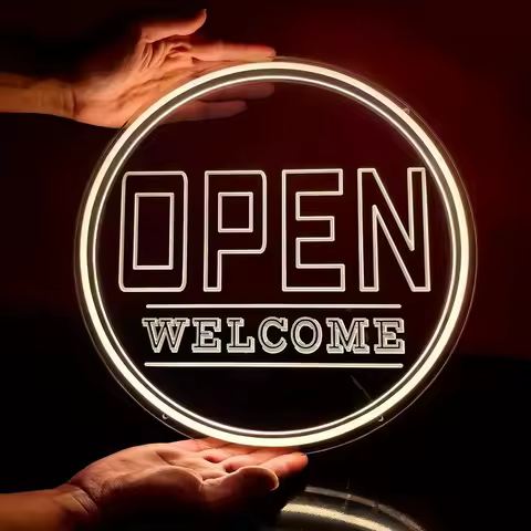 1pc Vibrant Open Welcome Neon LED Sign USB-Powered Energy-Efficient Decor for Dance Halls Shops Bars