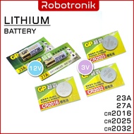 Battery CR2032 CR2025 CR2016 23A 27A Button Coin Bateri 3V 12V CMOS BIOS Lithium Computer Remote