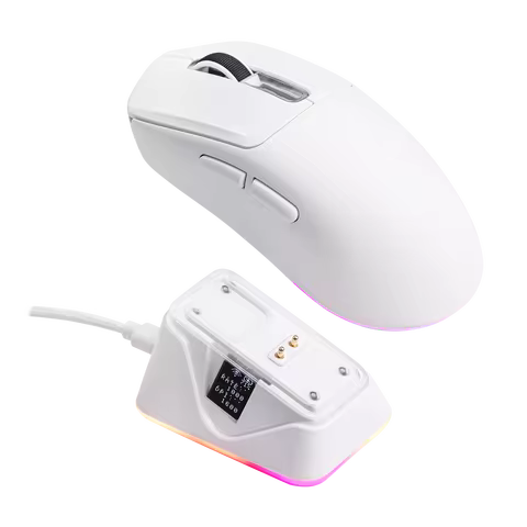 EPOMAKER NEX Lite Tri-mode Wireless PAW3311 Sensor Gaming Mouse with RGB Charging Dock & 1K Polling/