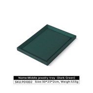 Yinbeini แหวนต่างหูสร้อยข้อมือจัดเก็บถาดหนัง PU เครื่องประดับแสดงการจัดเก็บ P010