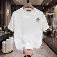 2026 Sleeves with Short Sleeves Summer New Style American t Heavy Top cod Trendy 1000 Pure Cotton Yo