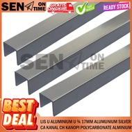 Aluminum Aluminum U-shaped 3⁄4 17mm In Inch Inch Inch Aluminum Silver Ca Channel Ch Canopy Polycarbo