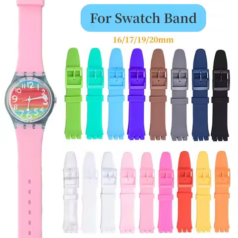 Resin Watch Bands Men Accessories Waterproof Rubber Sport Bracelet Silicone Strap 16 17 19 20mm For 