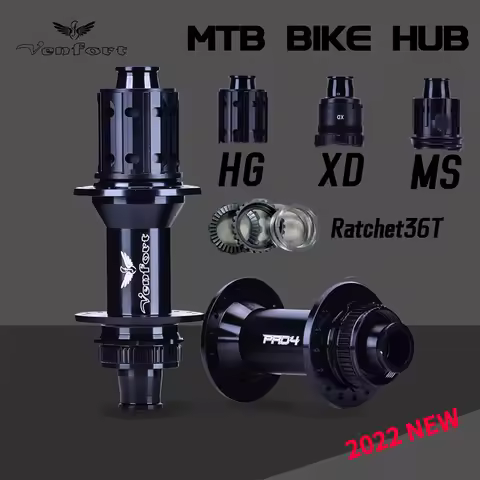 VENFORT 36T Ratchet 2024 NEW Black Bicycle Hub 28H/32H BOOST Thru Axle/Quick Release Version MTB Bik