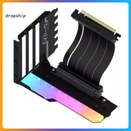 DRO_ Graphics Card Bracket Pci-e 4.0 Vertical Graphics Card Holder Bracket for Computer Case 90 Degrees Right Angle Mount Gpu Support Riser Expansion Cable Southeast Buyers